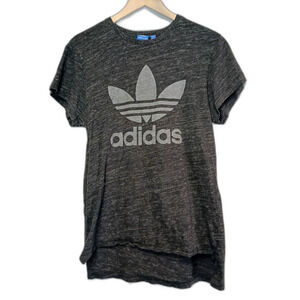 Adidas Trefoil Longline Heather Gray T-Shirt Women's L